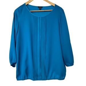 Ann Taylor Teal Blouse, M